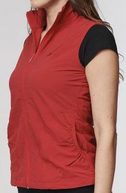 Funkční červená dámská vesta s brzdičkou 691