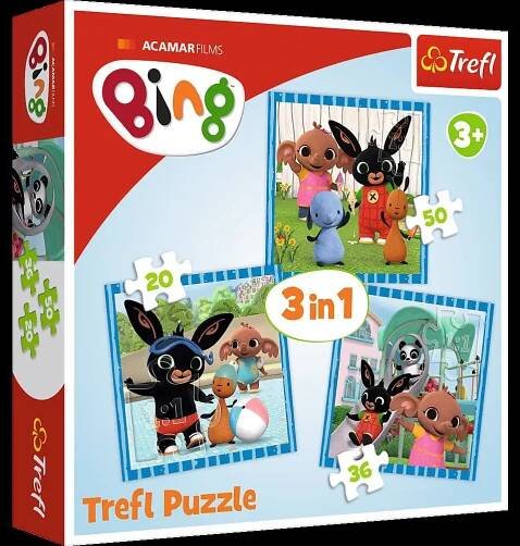Puzzle 3v1 Bing, 1 - 39 dílků