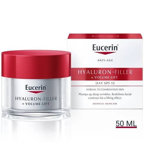 Eucerin Hyaluron-Filler + Volume-Lift Denní krém SPF 15 pro normální až smíšenou pleť | krém proti stárnutí pleti | Eucerin