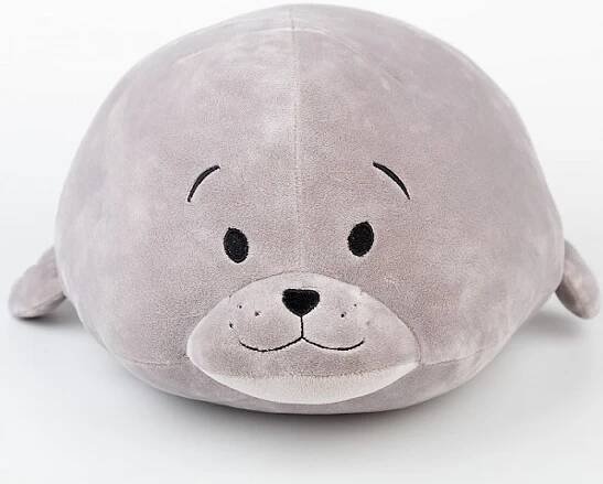 Dětský plyšák mikro spandex tuleň šedý 45 cm 