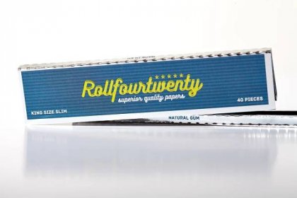R420 cigaretové papírky dlouhé - KSS v modré nebo černé barvě - box 25 ks