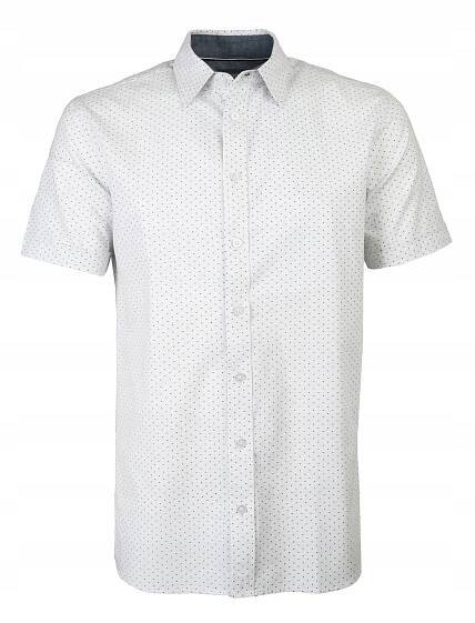 Pánská košile Krátký rukáv Bílá Ležérní Slim Fit