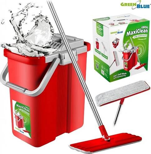 Maxiclean GB850 GreenBlue Plochý mop se ždímačkou