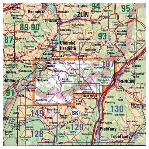 Slovácko - Bílé Karpaty - turistická mapa KČT č.92 | knihynahory.cz