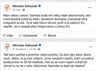 Dva výroky, které se teď Kalouskovi zatraceně nehodí. Toto koluje internetem | ParlamentniListy.cz – politika ze všech stran
