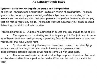 ap lang synthesis essay