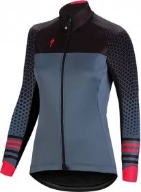 Dámská cyklistická bunda Specialized Element Rbx Comp Wmn Jacket - dust blue/acid red