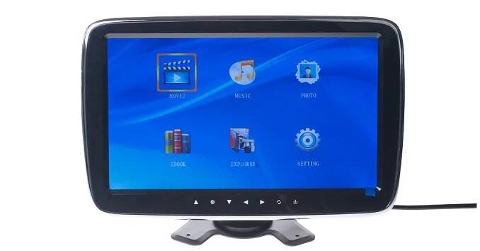 LCD monitor 10,1" na opěrku/palubní desku s microSD/USB/FM modulátor