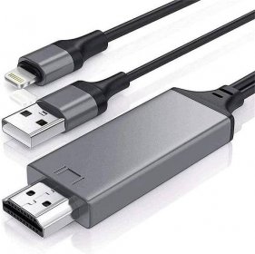 Propojovací kabel Lightning-HDMI/USB konektor pro Apple zařízení /1,8m - Mobily a chytrá elektronika