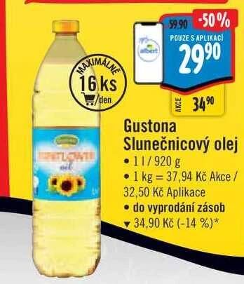 Gustona Slunečnicový olej, 1 l/920 g