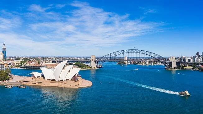 Aerial view of Sydney Harbour
