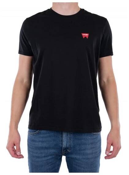 Pánské tričko WRANGLER W7C07D301 REGULAR FIT BLACK Tričko zdarma při nákupu nad 3000,-!