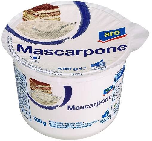 aro Mascarpone sýr 82 % chlaz. 500 g - Mascarpone, Měkké sýry, Sýry, tvarohy, Mléčné výrobky, vejce, tuky a výrobky rostl
