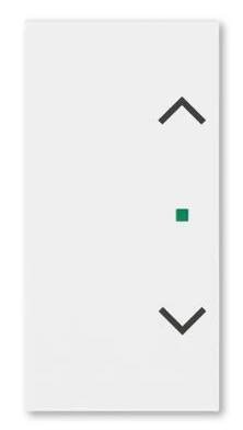 ABB Kryt LEVIT 6220H-A02002 03 2násobný levý/pravý, symbol žaluzie; bílá