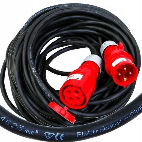prodlužovací kabel dílenský kabel 16A 4p gumový OW 4x2,5 15 m