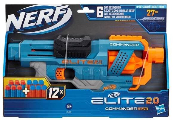 Obrázok produktu pre Nerf Elite 2.0 Commander RD-6, hračkárska zbrań, 8 rok / roky, 99 rok / roky, 415 g