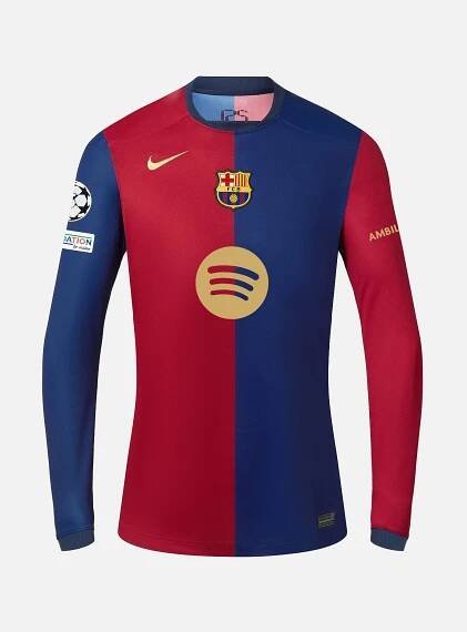 UCL Men's home jersey 24/25 FC Barcelona Long-sleeve