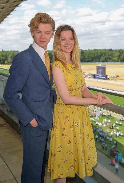 Thomas Brodie Sangster and Talulah Riley attend ascot race in England
