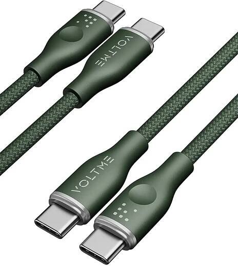 USB-C kabel Voltme Powerlink Rugg 3A/60W 1m1,0m (green)