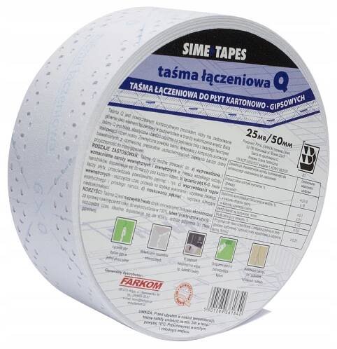 AMERICKÁ SPOJOVACÍ PÁSKA PRO SÁDROKARTONOVÉ DESKY SIME TAPES 25 mb x 50 mm