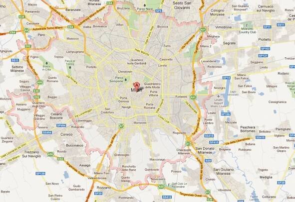 map of milano