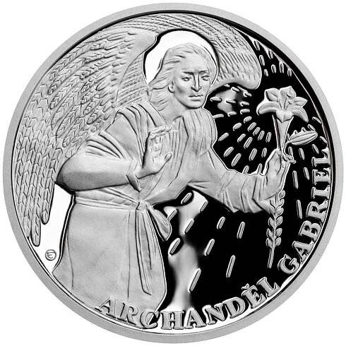 Stříbrná dvouuncová mince Archanděl Gabriel proof (ČM 2022) | Zlato bez DPH