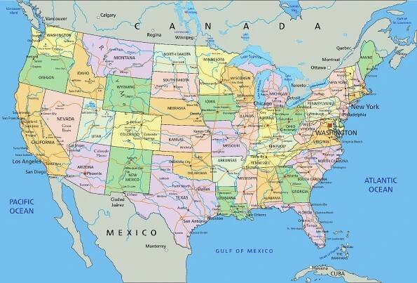 Mapy USA – Obrovský výběr map Spojených států amerických (+ ke stažení)