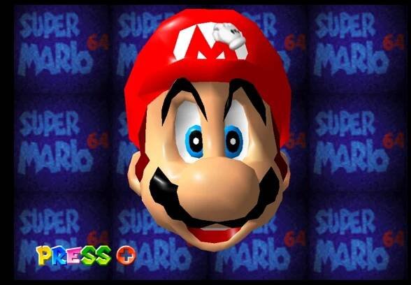 A screenshot from the video game Super Mario 64.