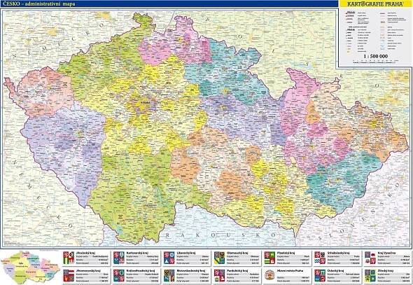 Česká republika - administrativní mapa 1:500 tis. - Kartografie Praha od 408 Kč