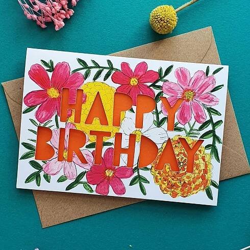 October Birth Flower Birthday Card