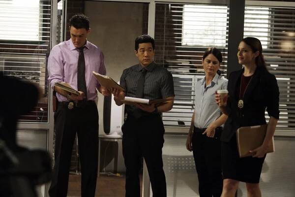 Owain Yeoman, Tim Kang, Robin Tunney, Amanda Righetti - Mentalista - Krevní msta - Z natáčení