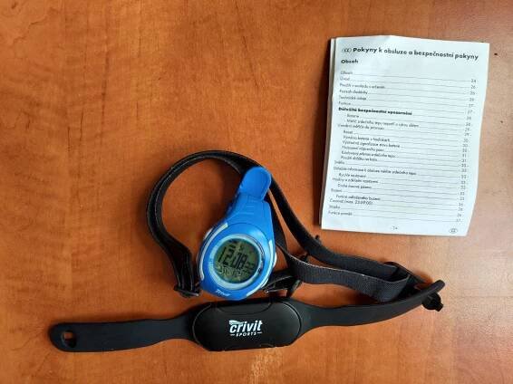 Sporttester Crivit s hrudním pásem + český návod - Sport a turistika