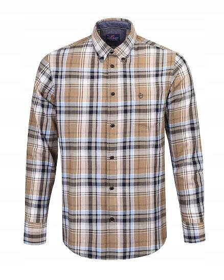 Pánská KOSTKOVANÁ KOŠILE s dlouhým rukávem, bavlněná, regular fit Pako Jeans EAN (GTIN) 5902487740903