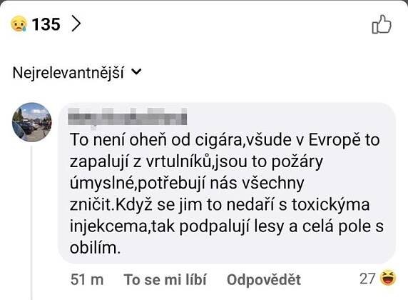 FOTO: Někteří lidé šíří dezinformace ohledně požáru v Českém Švýcarsku.