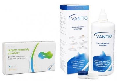 Lenjoy Monthly Comfort (6 čoček) + Vantio Multi-Purpose 360 ml s pouzdrem