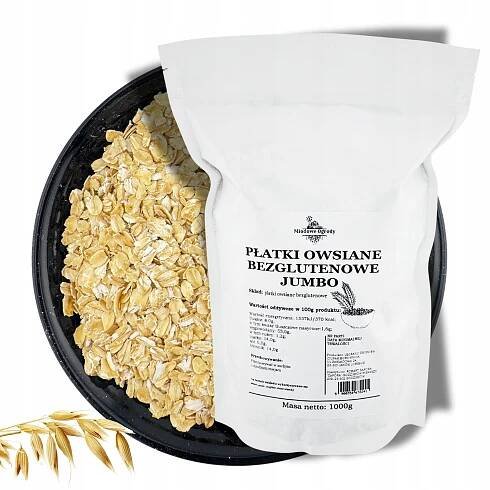 BEZLEPKOVÉ OVESNÉ VLOČKY JUMBO 1 KG GLUTEN FREE