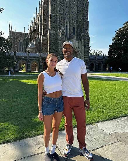Michael Strahan and his daughter Sophia Strahan. 