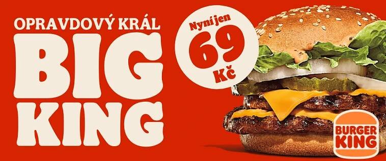 BURGER KING: BIG KING nyní jen za 69 Kč | Futurum Brno