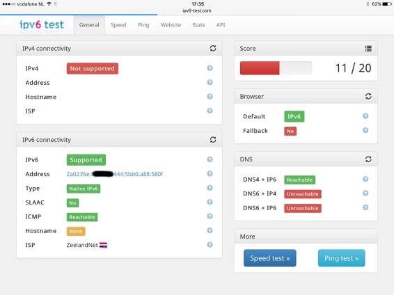 IPv6 test iOS 9.1
