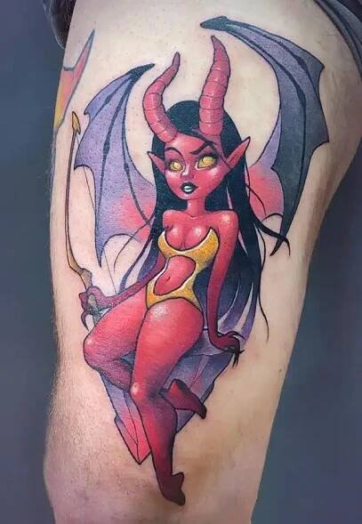 Succubus Tattoo in Bikini