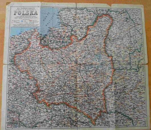 Předválečná mapa Polska