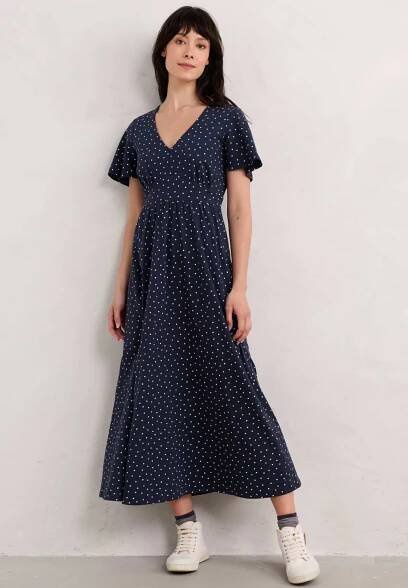 Seasalt Cornwall, HALF SLEEVE - Maxi šaty - navy rustic spot maritime, 2 053 Kč. 

  
