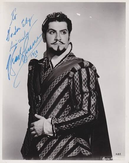 Frank Guarrera. Baritone. Signed photograph