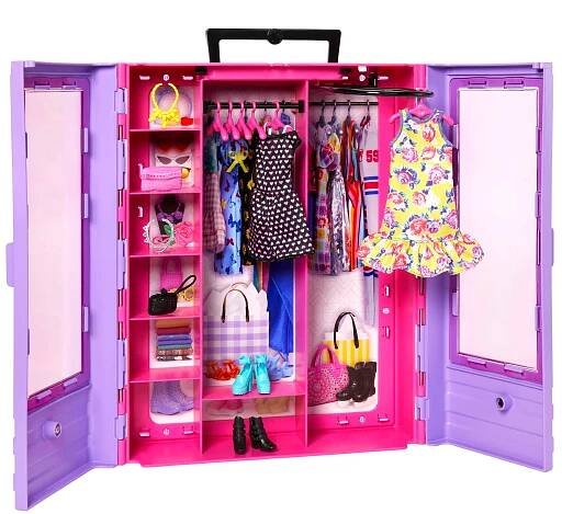 BARBIE SKŘÍŇ NA OBLEČENÍ ŠATNÍK PANENKA Oblečení pro panenku Barbie HJL66 EAN (GTIN) 194735089550