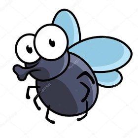 Roztomilý malý kreslený hmyz