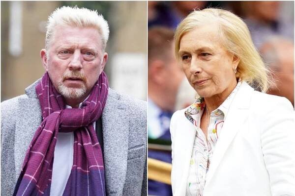 Boris Becker and Martina Navratilova (PA)