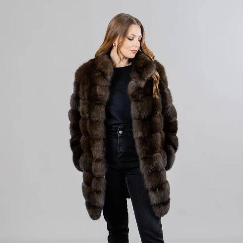 dark brown sable fur coat-5