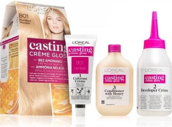 L’Oréal Paris Casting Creme Gloss barva na vlasy odstín 801 Almond 1 ks