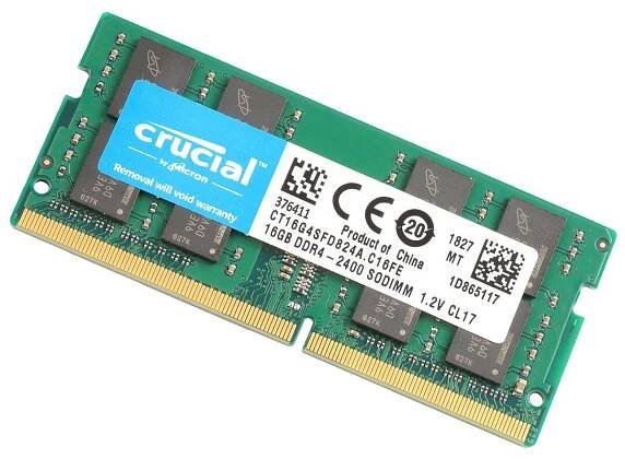 Crucial CT16G4SFD824A 16GB DDR4-2400 (PC4-19200) Memory Module