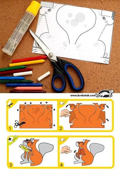 squirrel paper toy